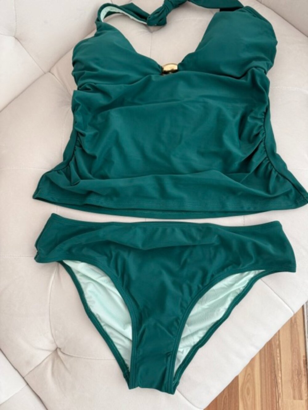 NWT Cupshe Green Tankini Set Size Large